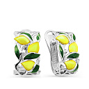 Серьги с английским замком из серебра