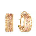 Серьги из серебра с фианитом