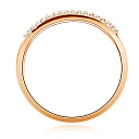 Кольцо из красного золота с фианитами