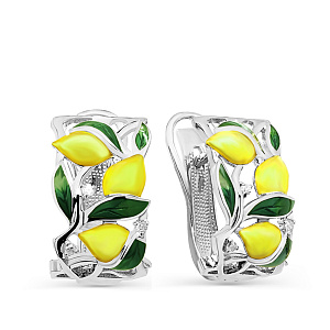 Серьги с английским замком из серебра