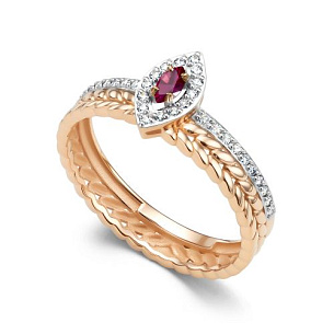 Кольцо из красного золота