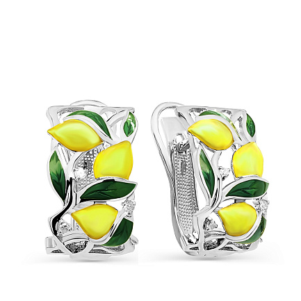 Серьги с английским замком из серебра