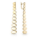 Серьги с английским замком из серебра с позолотой