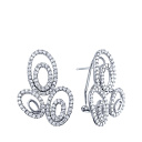 Серьги из белого золота с бриллиантами