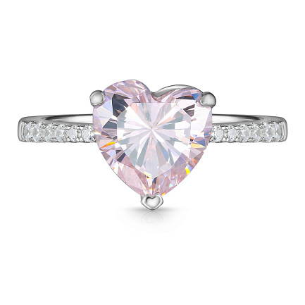 Кольцо из серебра с фианитом