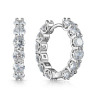 Серьги из серебра с фианитом