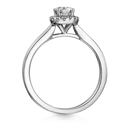 Кольцо из белого золота с бриллиантами