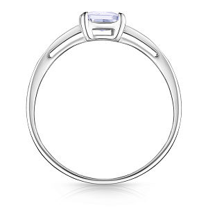 Кольцо из серебра с фианитом