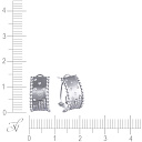 Серьги из серебра с фианитом