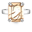 Кольцо из серебра с позолотой