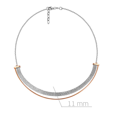 Колье из серебра с позолотой