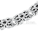 Браслет автомат из серебра, плетение византийское