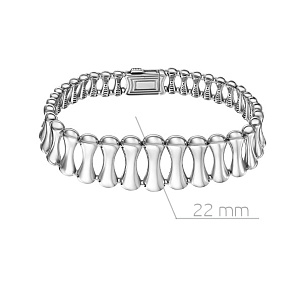 Браслет декоративный из серебра