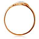 Кольцо из красного золота с фианитом