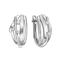 Серьги из белого золота с бриллиантами