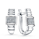 Серьги из белого золота с бриллиантами