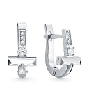 Серьги из белого золота с бриллиантами