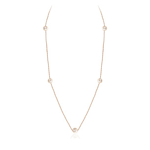 Колье из красного золота с жемчугом