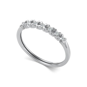 Кольцо из белого золота с бриллиантом