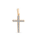 Подвеска из красного золота с бриллиантами