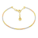 Браслет из комбинированного золота с фианитом