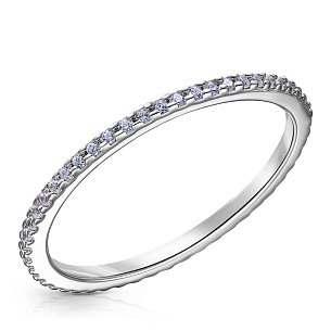 Кольцо из серебра с фианитом