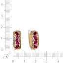 Серьги с английским замком из желтого золота с бриллиантами