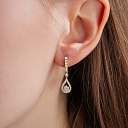 Серьги из желтого золота с бриллиантами