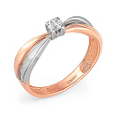 Кольцо из красного золота с бриллиантом