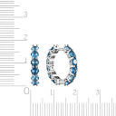 Серьги из серебра с фианитом