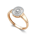 Кольцо из красного золота с бриллиантами