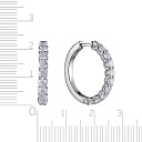 Серьги Конго из белого золота с бриллиантами