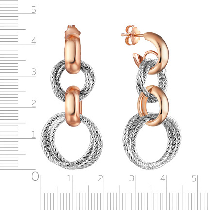 Серьги из серебра с позолотой