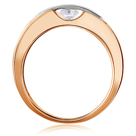 Кольцо из красного золота Танцующий бриллиант Air