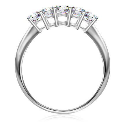 Кольцо из белого золота с бриллиантами