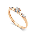 Кольцо из красного золота с бриллиантами