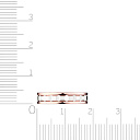 Кольцо обручальное из комбинированного золота
