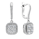 Серьги из белого золота с бриллиантами