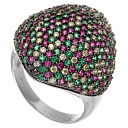 Кольцо из серебра с фианитом