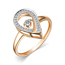 Кольцо из красного золота с бриллиантами