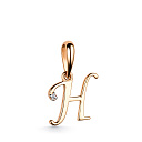 Подвеска из красного золота с бриллиантом