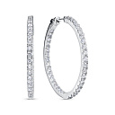 Серьги с английским замком из серебра с фианитами