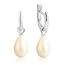 Серьги из белого золота с жемчугом