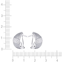 Серьги из серебра с фианитом