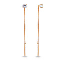 Продевки из красного золота с фианитом