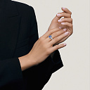 Кольцо из белого золота с бриллиантами, танзанитом