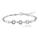 Браслет декоративный из серебра с фианитами