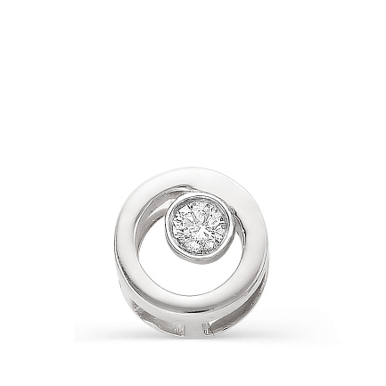 Подвеска из белого золота с бриллиантом