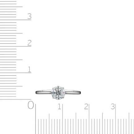 Кольцо из белого золота с бриллиантами