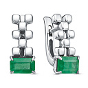 Серьги с английским замком из серебра